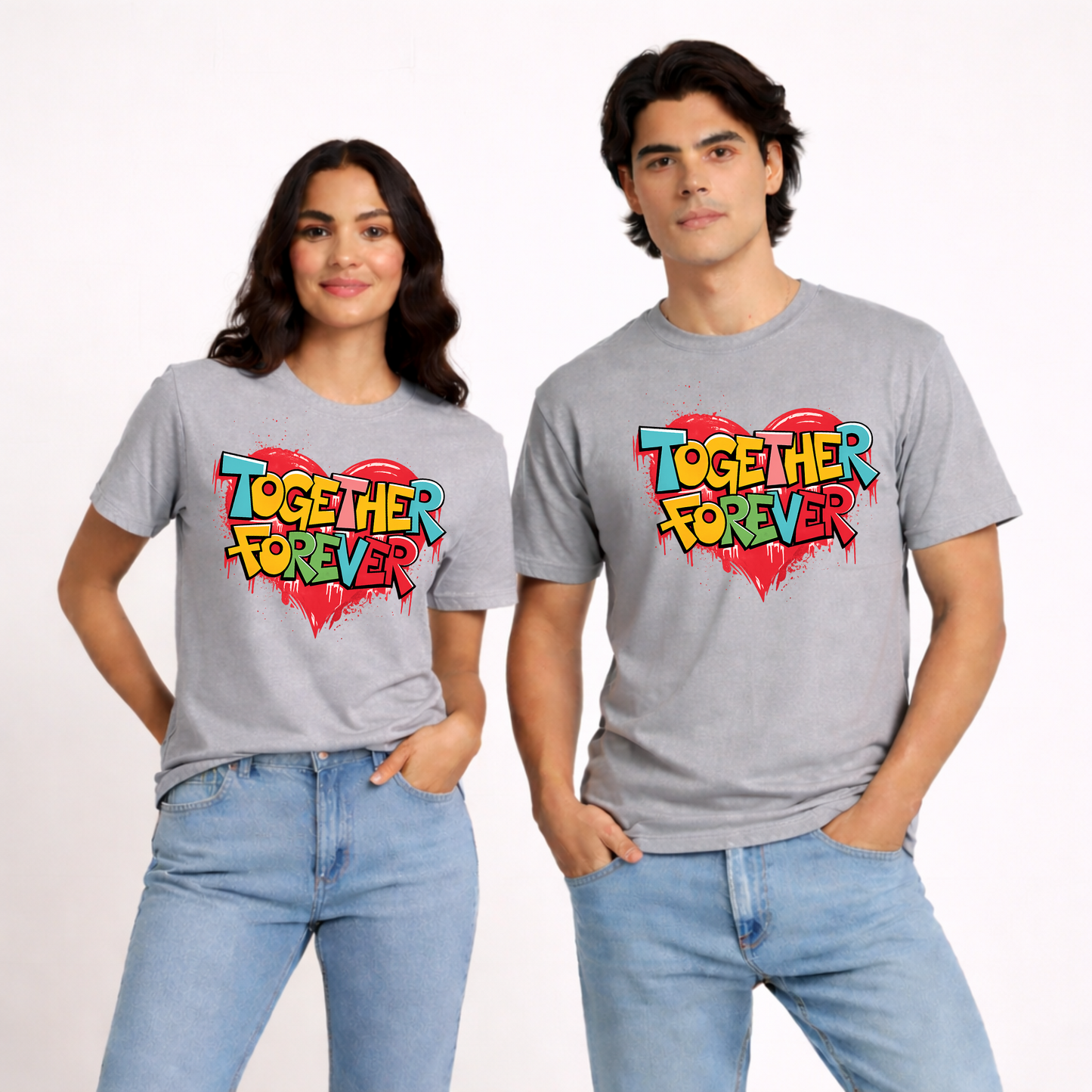 Together Forever | Unisex Couple Cotton T-Shirt