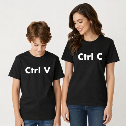 Ctrl-C & Ctrl-V | Mom And Son Matching Round Neck Cotton Tees