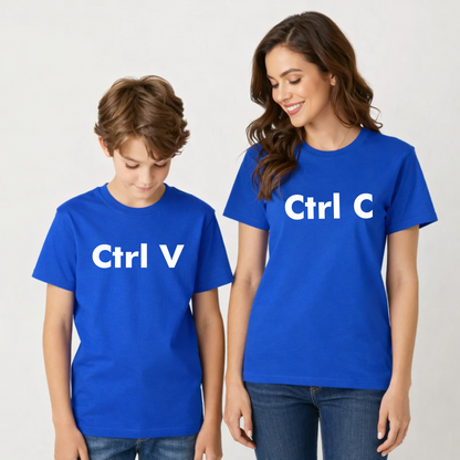 Ctrl-C & Ctrl-V | Mom And Son Matching Round Neck Cotton Tees