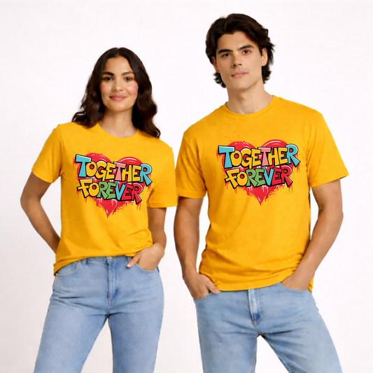 Together Forever | Unisex Couple Cotton T-Shirt